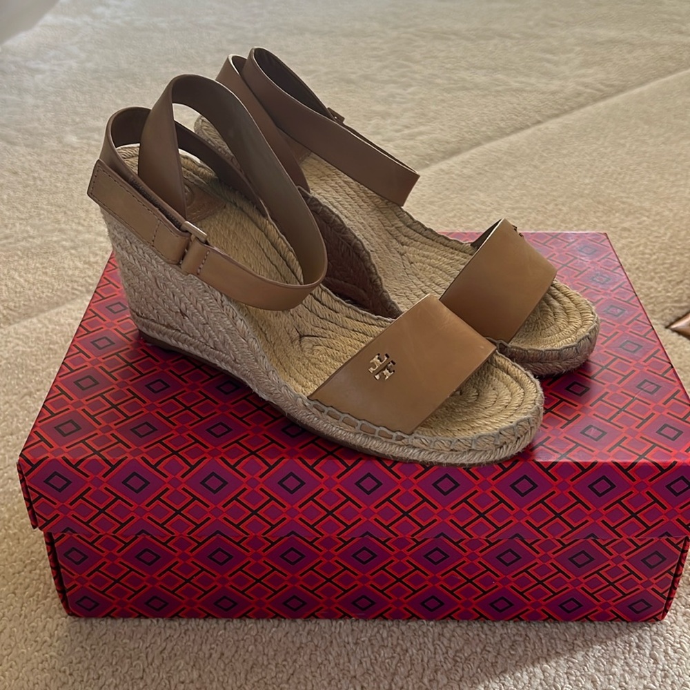 Blond 90mm wedge espadrille